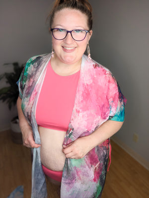 Brush it Off Watercolor Print Kimono