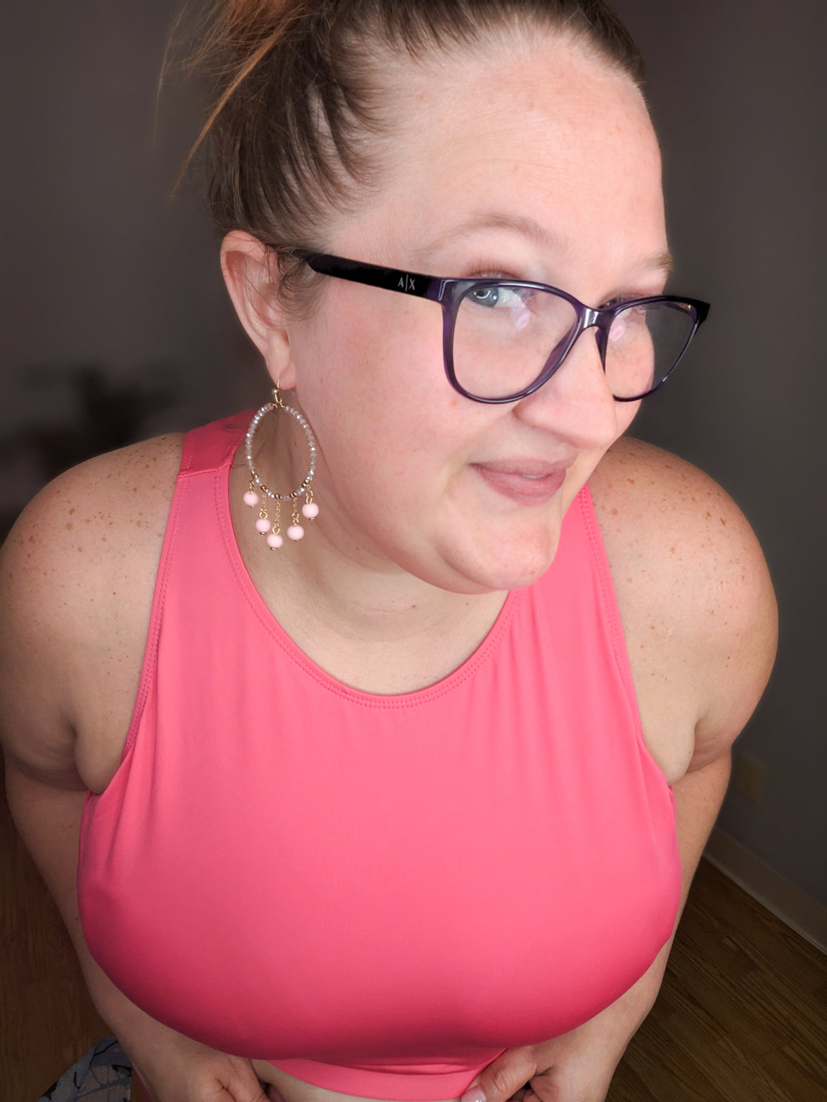Glass + Clay Dangle Drop Earrings