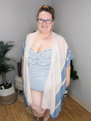 Classic Colors Soft Stripes Kimono