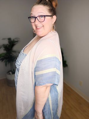 Classic Colors Soft Stripes Kimono