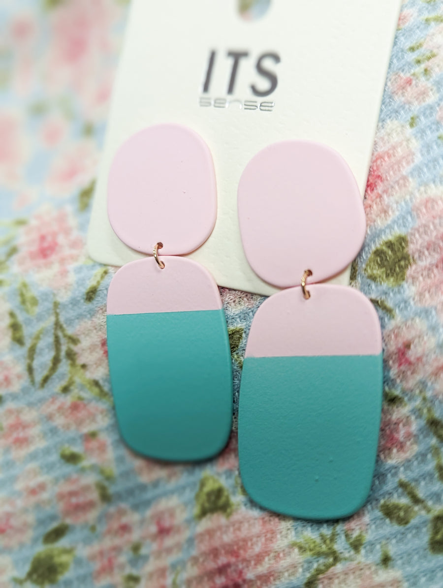 SALE- Sunset Dreams Clay Dangle Earrings