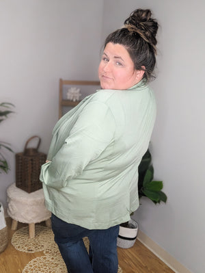 SALE- Soft in Sage Boyfriend Blazer
