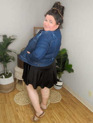 Odette No Worries Here Black Tank Dress w/Shorts