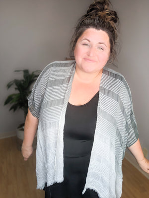 50 Shades of Soft Grays Kimono