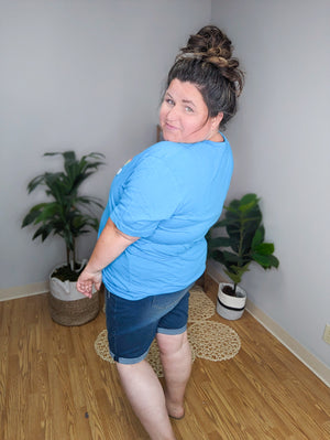SALE- Dominique Double Cuff Bermuda Shorts