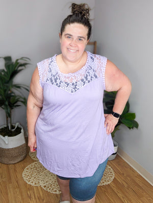 Lace and Grace Flowy Tank