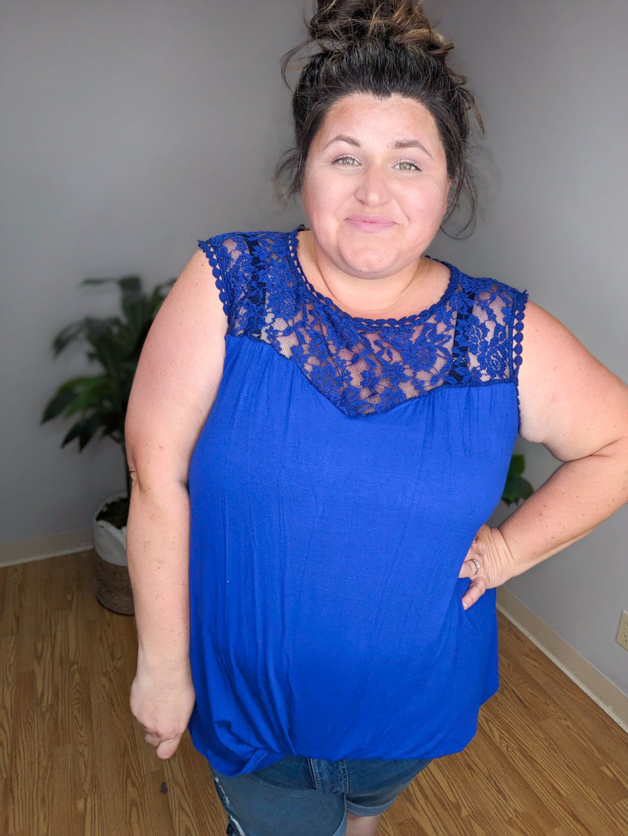 Lace and Grace Flowy Tank