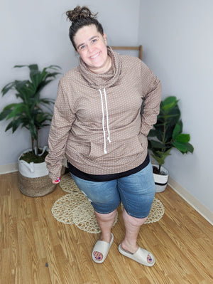 PHC- Mocha Dot Cloud Cowl Pullover