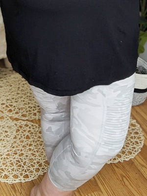 SALE- Sandra Camo Moto Leggings