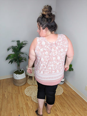 Renae Soft Florals + Trim Tank