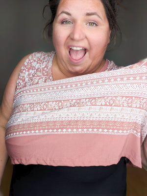 Renae Soft Florals + Trim Tank
