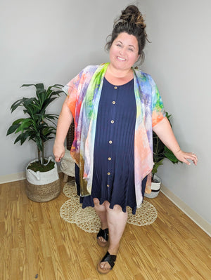 Brush it Off Watercolor Print Kimono