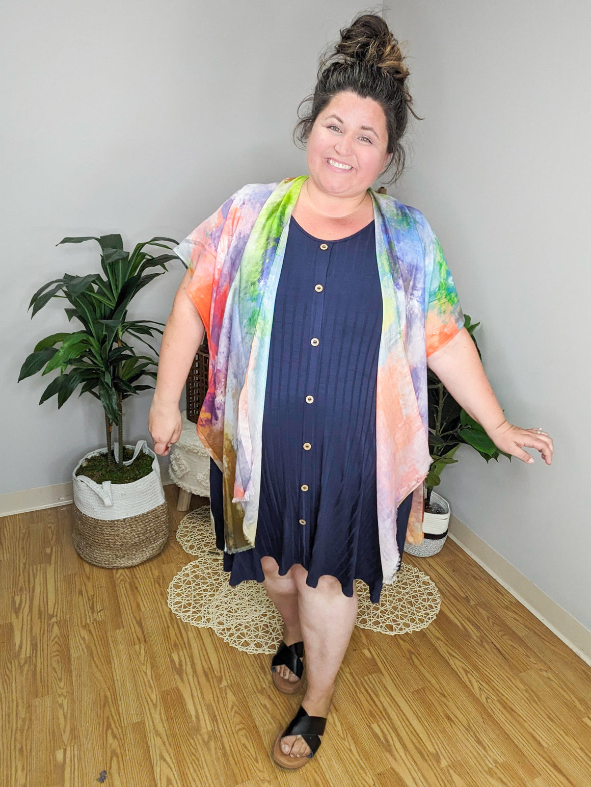 Brush it Off Watercolor Print Kimono