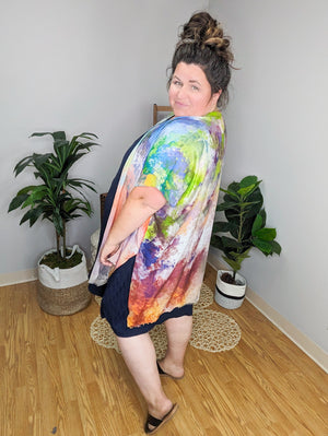Brush it Off Watercolor Print Kimono