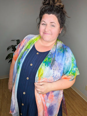 Brush it Off Watercolor Print Kimono