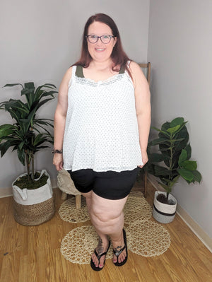 Ashley Polka Dot + Lace Tank (2 colors)