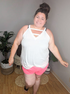 Flirty Front Strappy Tunic Tank (2 COLORS)