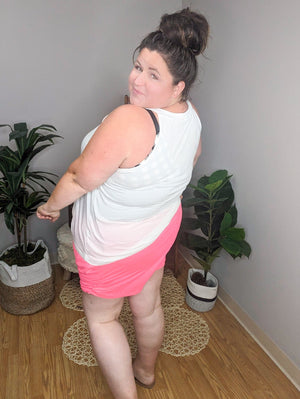 SALE- Draped Neon Pink Harem Shorts