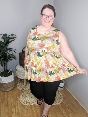 SALE- That Thing You Do Tiered Tank in Hawaiian Hottie