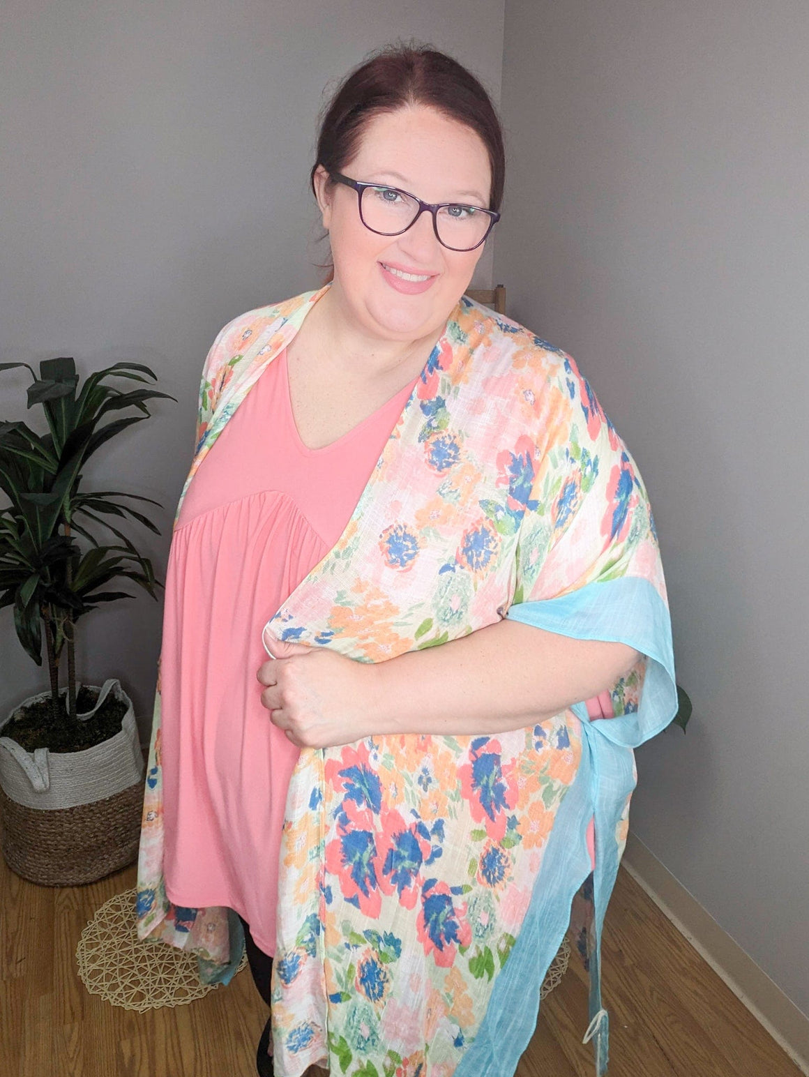 Mystique Mission Aqua Flower Kimono