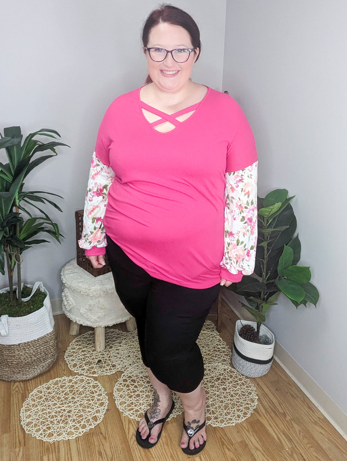 SALE- Mindy High-Rise 2 Button Capri (3 washes)