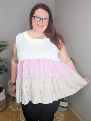 Teri Tiered Pastel Tank