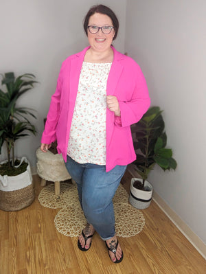 Boardroom Badass Hot Pink Blazer