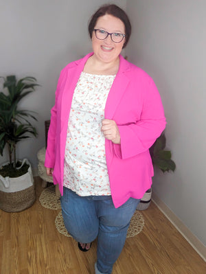 Boardroom Badass Hot Pink Blazer