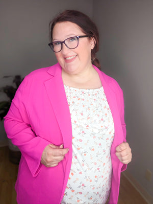 Boardroom Badass Hot Pink Blazer