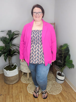 Boardroom Badass Hot Pink Blazer