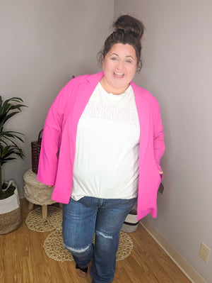 Boardroom Badass Hot Pink Blazer