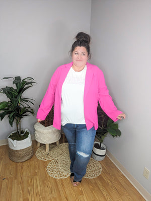 Boardroom Badass Hot Pink Blazer