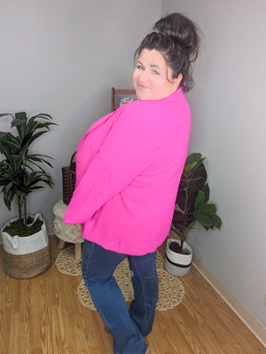 Boardroom Badass Hot Pink Blazer