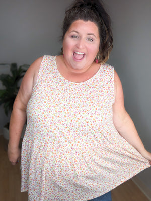 Ditsy Darling Tiered Flowy Tank