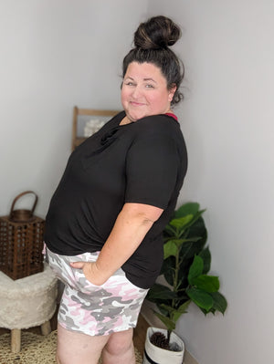 SALE- Pink Camo Lounge Shorts
