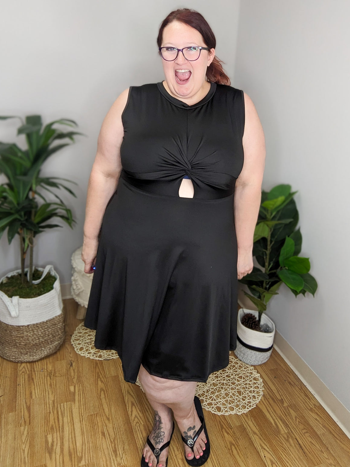 Absolute Allure Black Peekaboo Dress