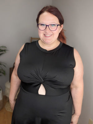 Absolute Allure Black Peekaboo Dress