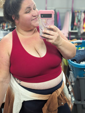 Remy Ribbed V-Neck Brami Bralette