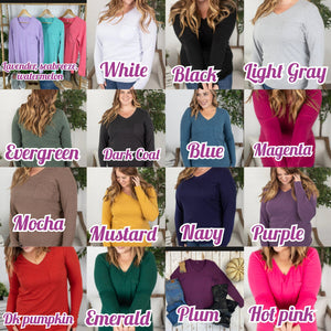 Premium Long Sleeve Layering Tee w/Thumbholes (lots of colors)