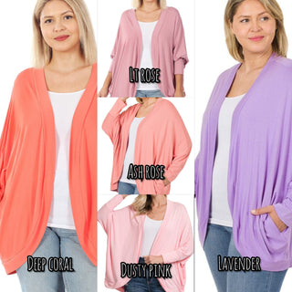 Rhythm And Blues Cocoon Pocket Cardigan (lots of colors!)