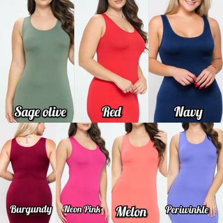 Wide Strap Long Tank (lots of colors!)