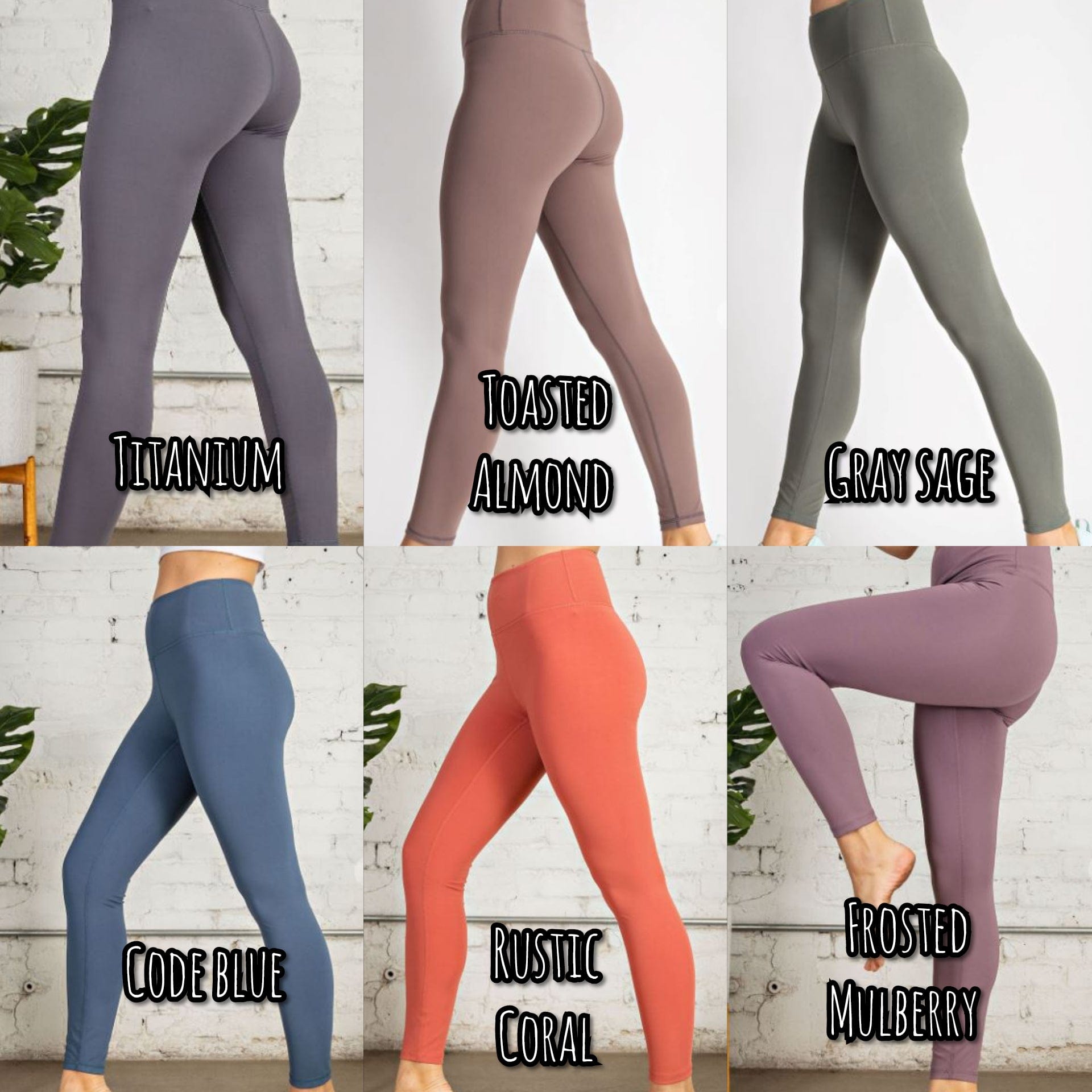 Active Wear Solid Butter Compression Legging Stacked A Plus Size Boutique