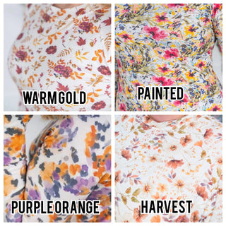 Blair Mockneck Long Sleeve w/Thumbholes in Florals (12 Prints)-2- Long Sleeve Tops-MICHELLE MAE-Styled by Stacked - A Plus Size Women's Boutique in Lakeville, MN