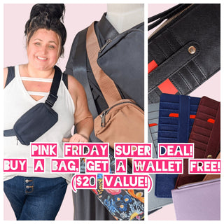 ***PINK FRIDAY Crossbody Sling Bag with FREEBIE!-12- Accessories & Gifts-direct-Styled by Stacked - A Plus Size Women's Boutique in Lakeville, MN