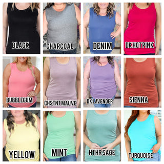 Livi Triple Stretch Scoopneck Tank in Solids (13 Colors)-1- ShortSlv/Slvless Tops-Michelle Mae-Styled by Stacked - A Plus Size Women's Boutique in Lakeville, MN