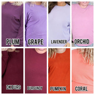 Annie Luxe Brushed Ribbed Pullovers in Solids (18 COLORS)-2- Long Sleeve Tops-MICHELLE MAE-Styled by Stacked - A Plus Size Women's Boutique in Lakeville, MN