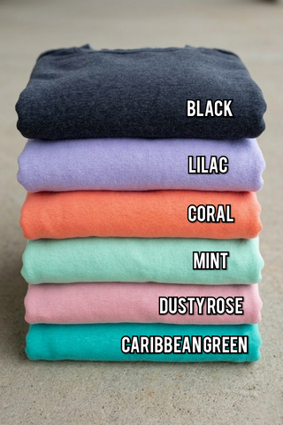 Addie Vintage Wash Scoop Bottom Pullover (6 Colors)