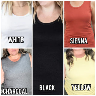 Livi Triple Stretch Scoopneck Tank in Solids (17 Colors)
