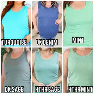 Livi Triple Stretch Scoopneck Tank in Solids (17 Colors)