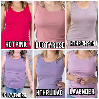 Livi Triple Stretch Scoopneck Tank in Solids (17 Colors)